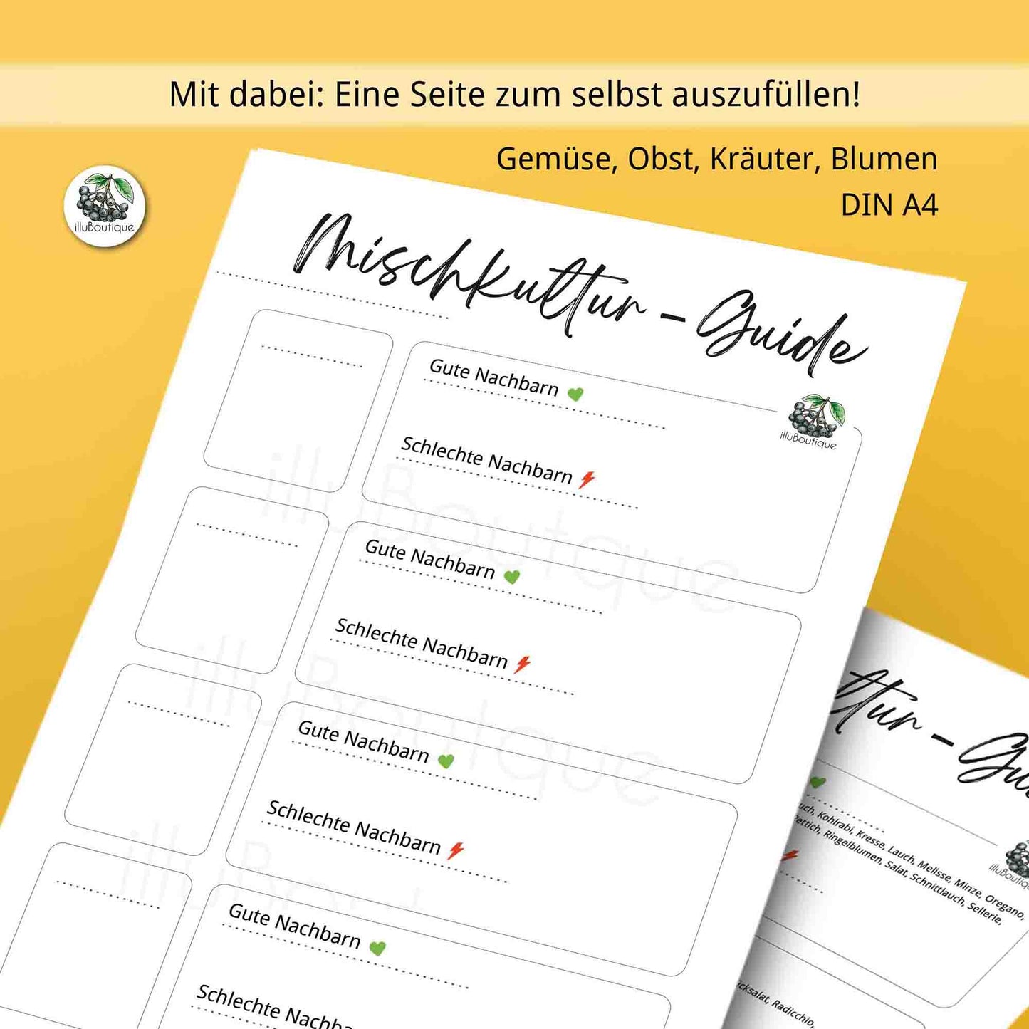 Mischkultur Guide A4 im PDF-Format