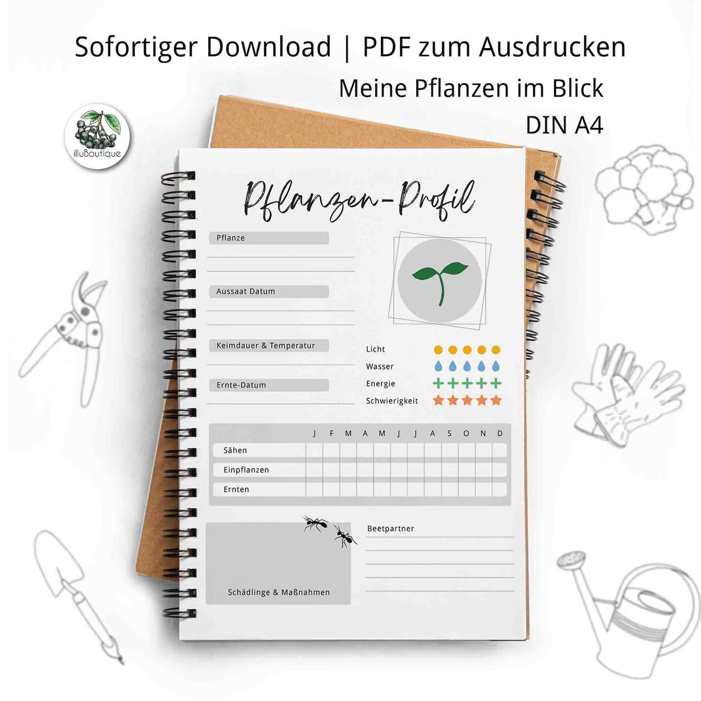 Pflanzenprofil A4 im PDF-Format
