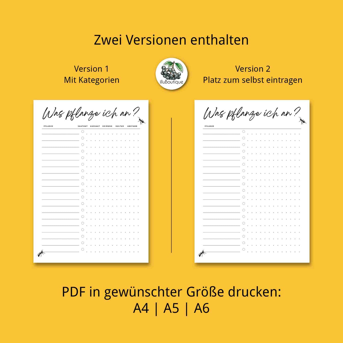 Gartenjahr planen A4 im PDF-Format